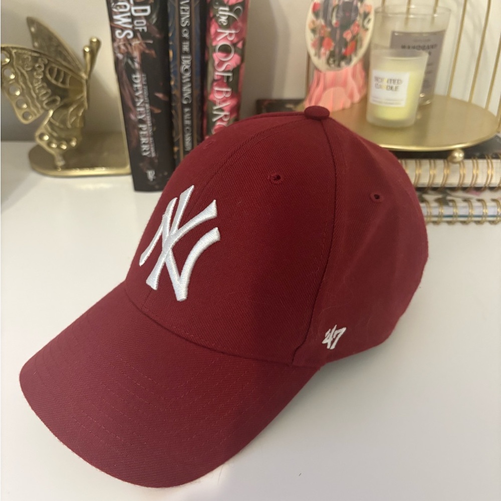 Stylish Maroon Cap with White Logo